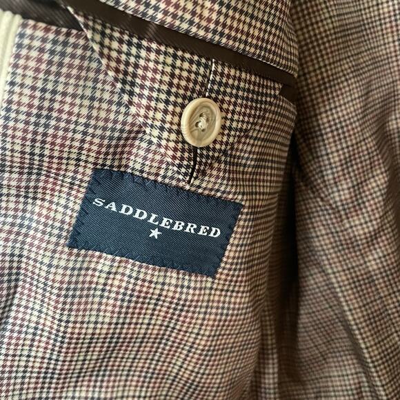 Saddlebred Men’s 44R Tan Corduroy Sport Coat Blazer – Classic 2-Button - Picture 3 of 9